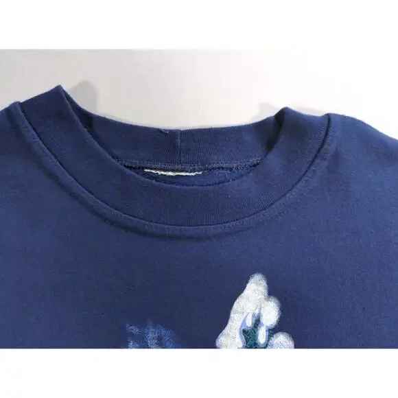 VTG Northern Reflections Sweatshirt XL Wolf Graphic Nature Wildlife Crewneck - Picture 8 of 9